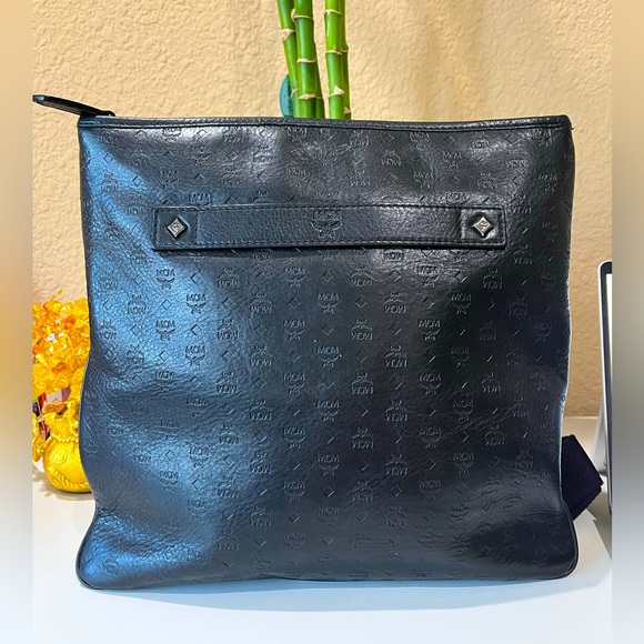 MCM Handbags - MCM Black Leather Crossbody Bag